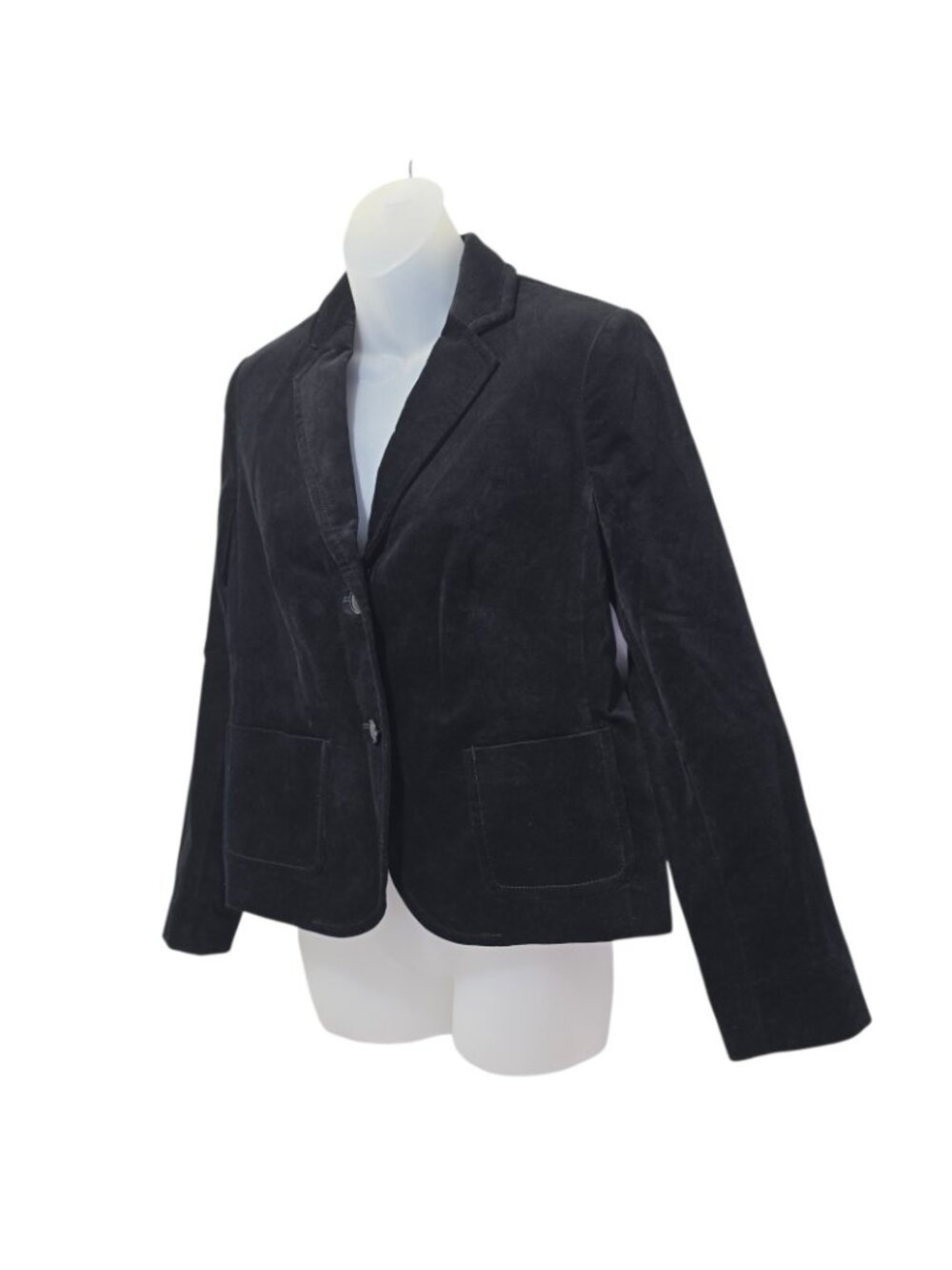 Talbots Petites Velvet Blazer Lined Women's 8P Black (NEW)